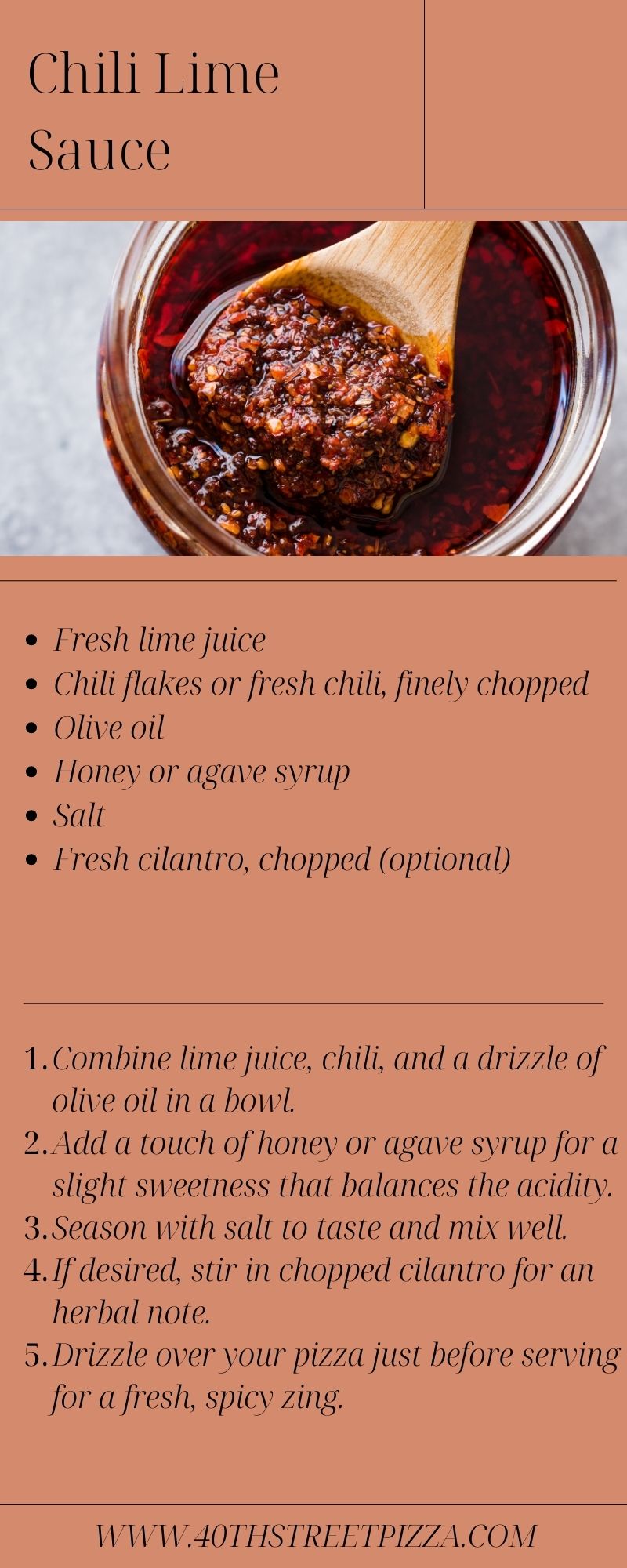 Chili Lime SauceMarinade infographic