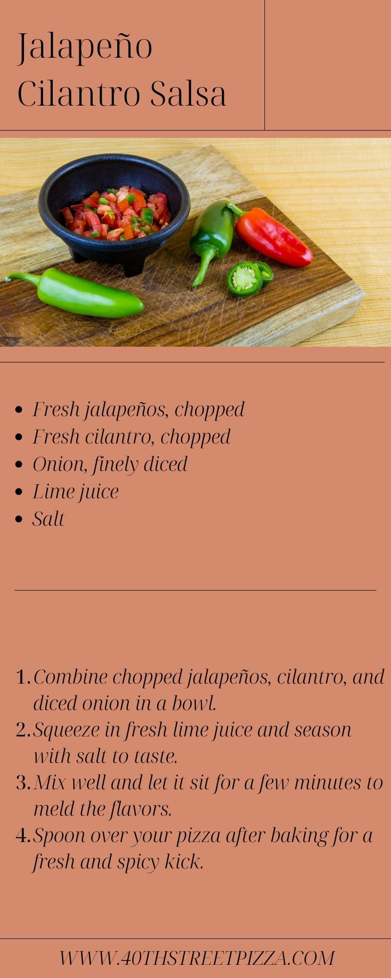 Jalapeño Cilantro Salsa infographic