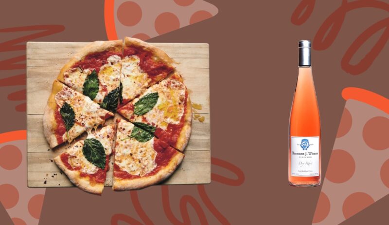 Margherita Pizza and Dry Rosé