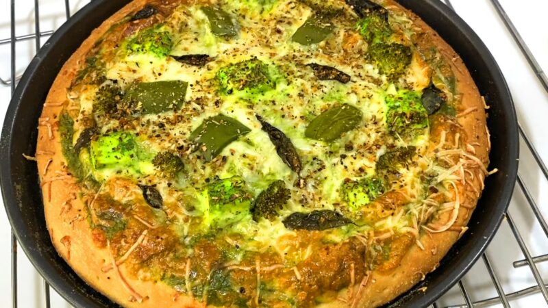 Pesto Paradise pizza