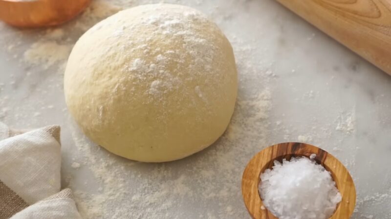 Pizza Dough and salt