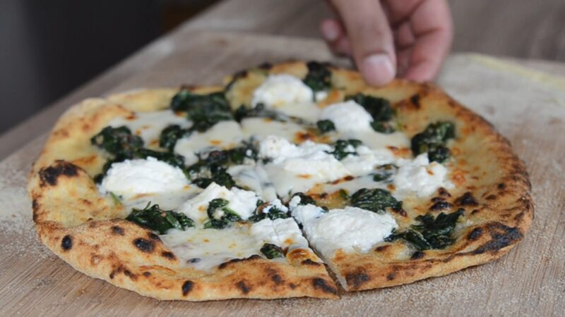 Pizza with Spinach