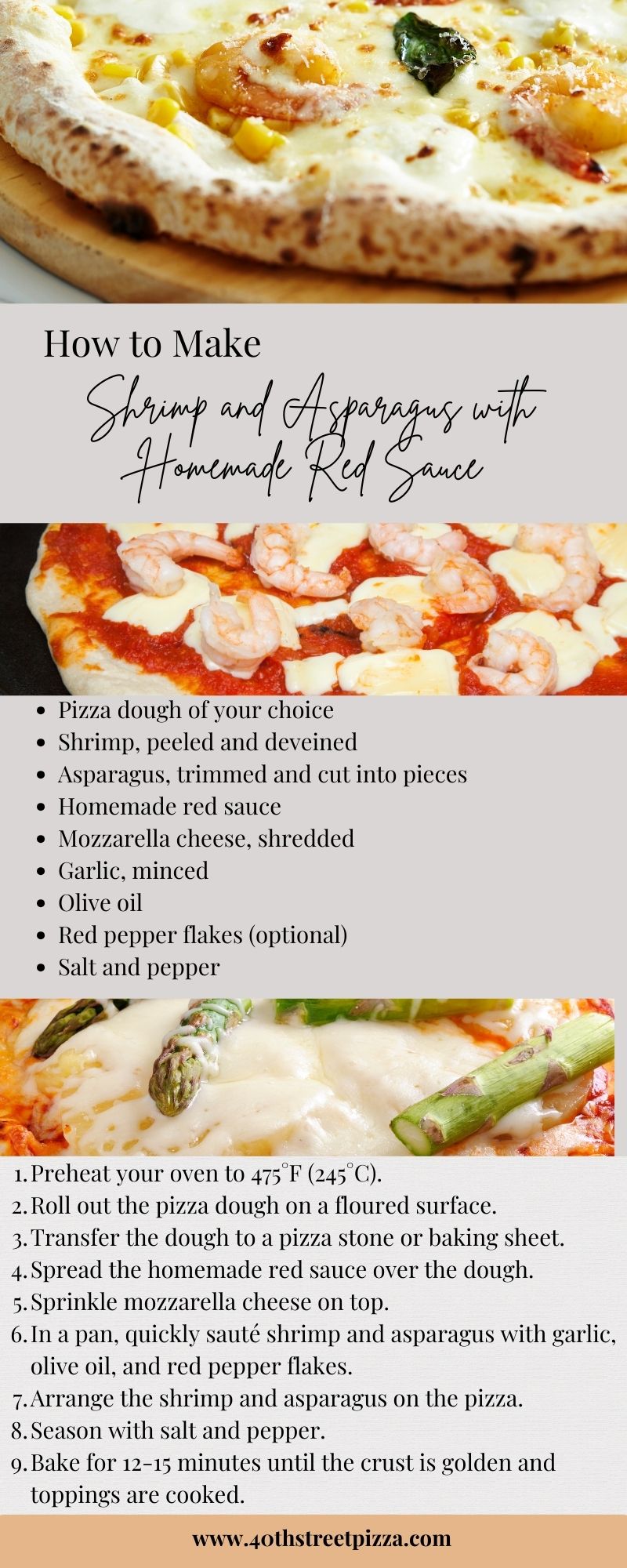 Shrimp and Asparagus with Homemade Red Sauce infographic