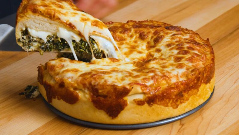 Spinach and Mushroom Deep Dish