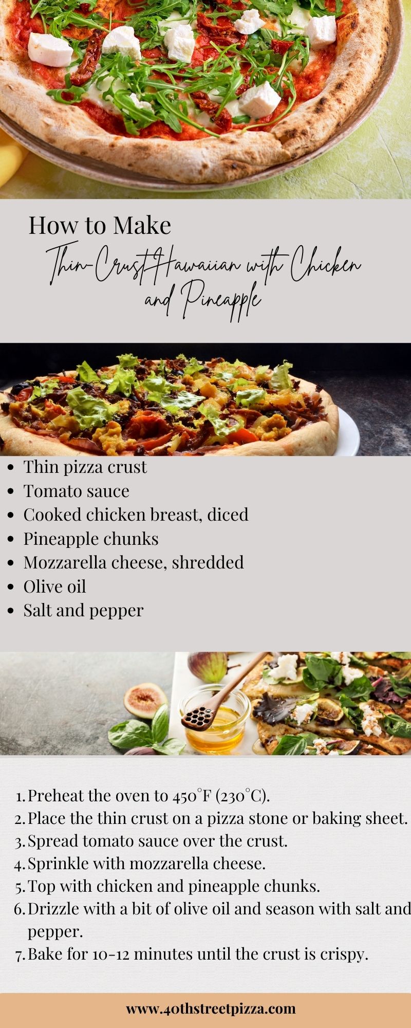 Thin-Crust Hawaiian with Chicken and Pineapple infographic