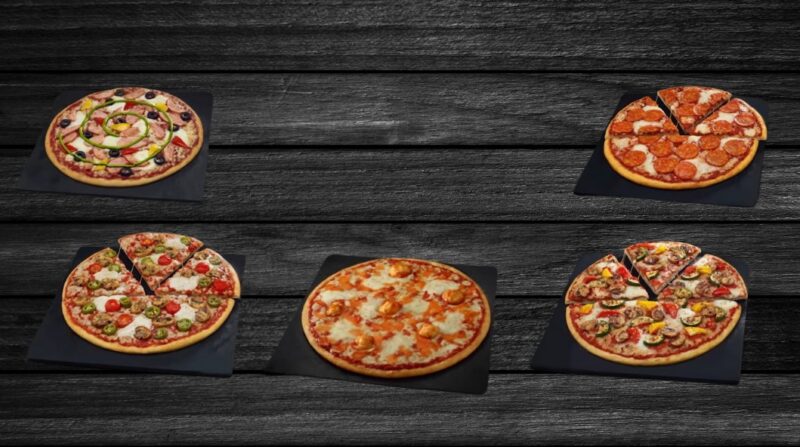 Domino's menu sizes