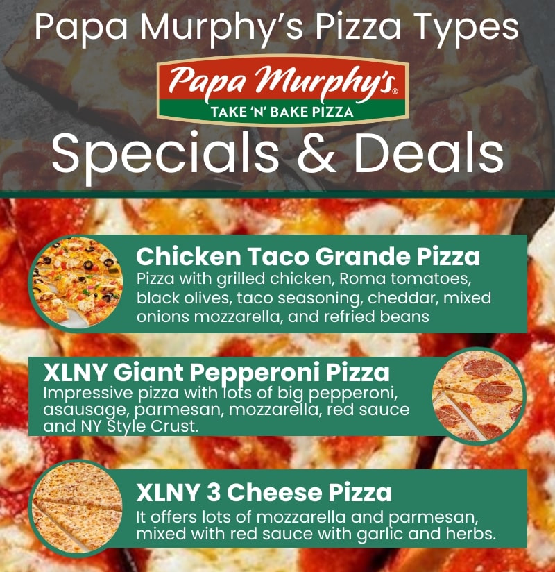 Papa Murphy's specials and deals menu